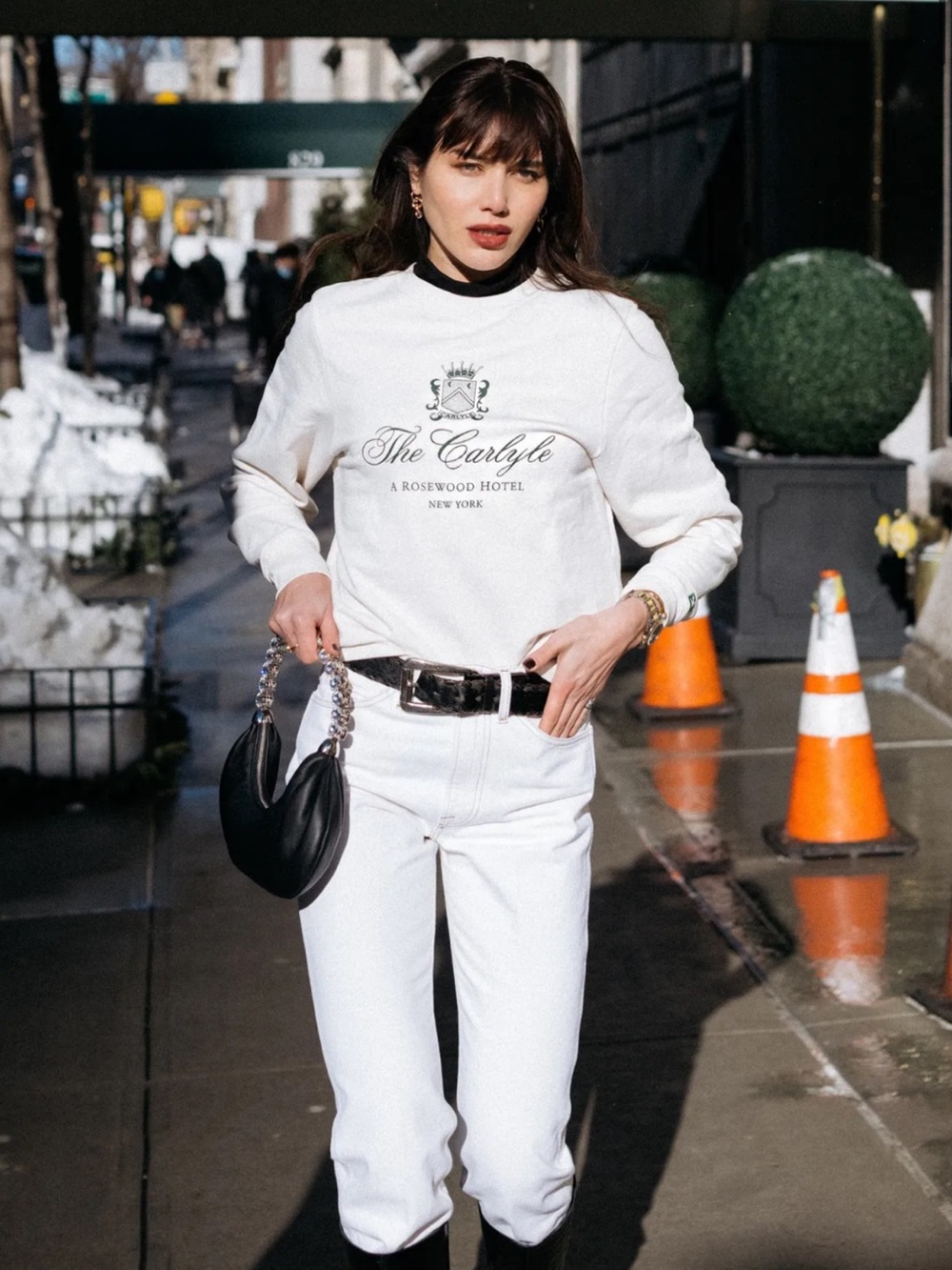 Frame x The Carlyle A Rosewood Hotel New York Crewneck Sweatshirt size large